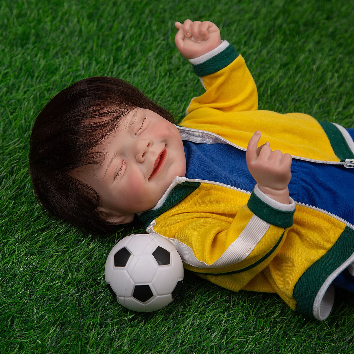 Футбольная Спортивная Кукла Реборн 19 дюймов полностью Силиконовое тело подарок