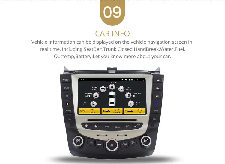 LJDA 7 дюймов 2 Дина fndroid 10 Автомобильный DVD плеер для Honda Accord 2003 2004 2005 2006 2007 Радио Аудио WI-FI Canbus gps навигации BT
