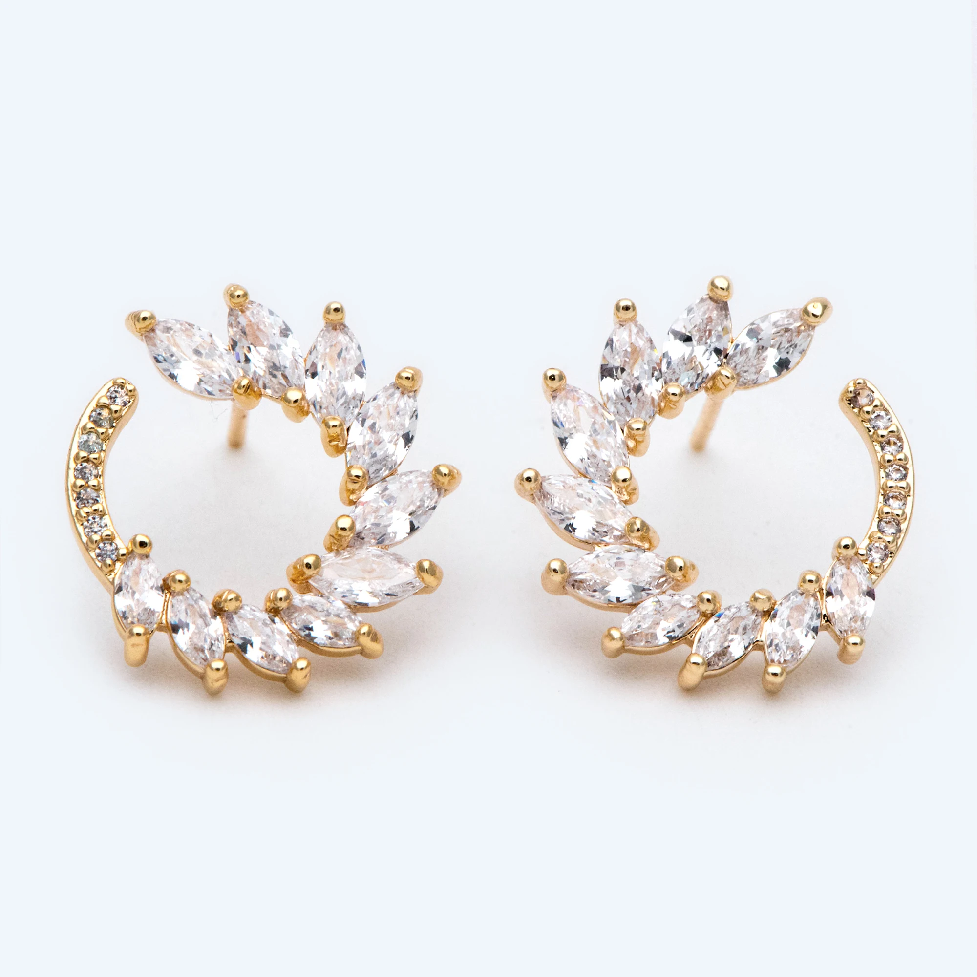 

Серьги-гвоздики с покрытием из 18-каратного золота, 4 шт.