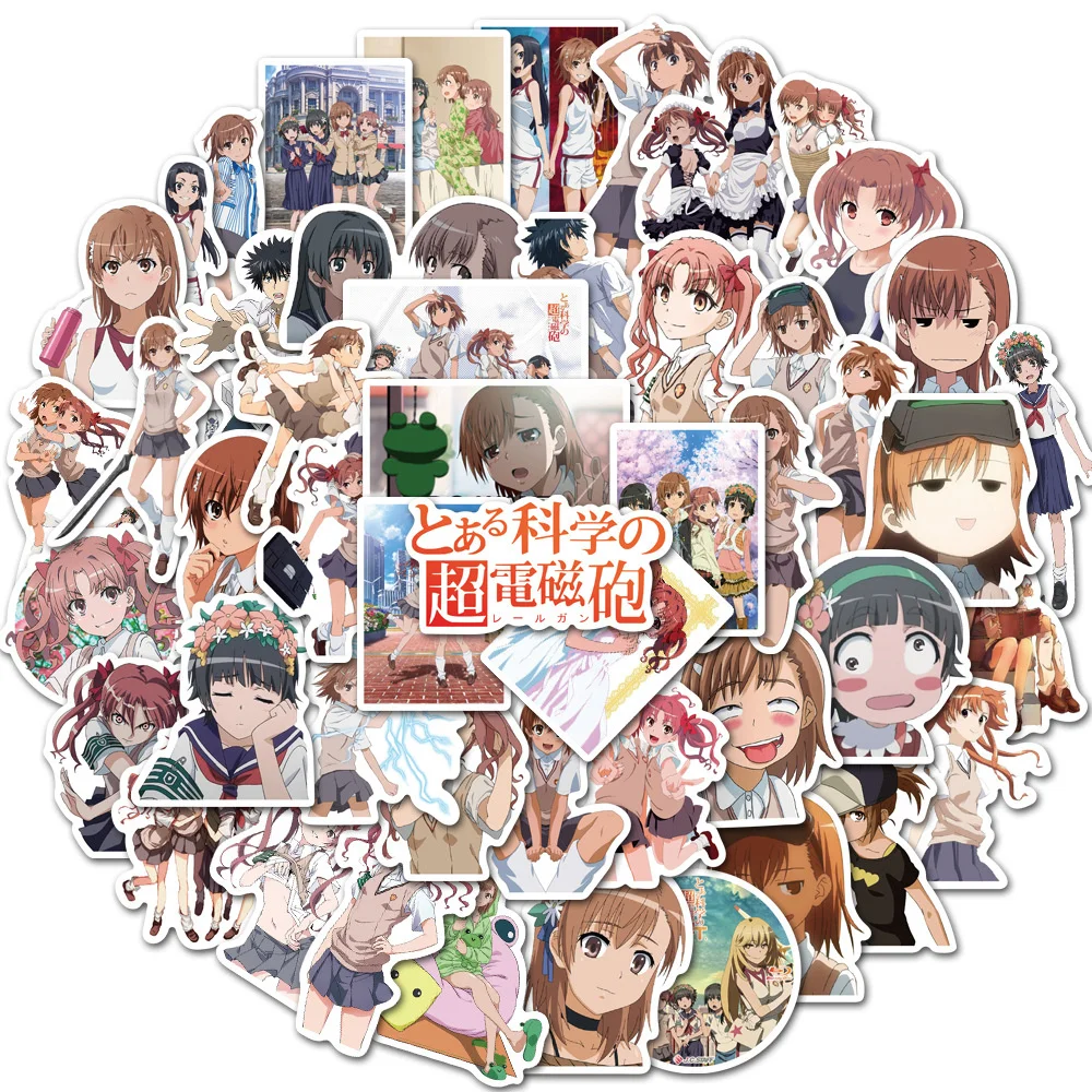 

10/30/50PCS Anime A Certain Scientific Super-electromagnetic Gun Graffiti Stickers Luggage Laptop Water Cup Stickers Wholesale