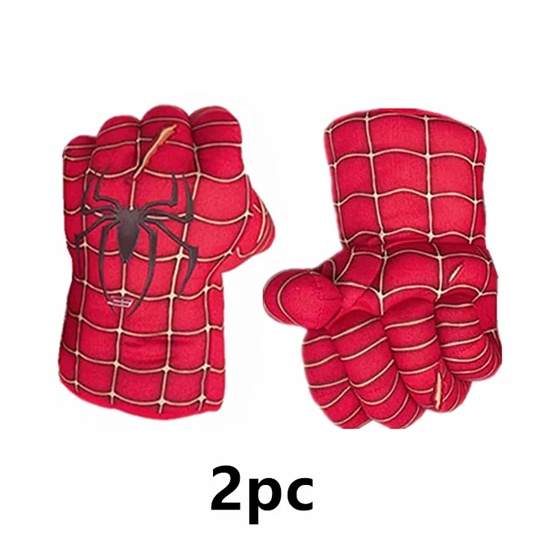 Детские и взрослые перчатки для ролевых игр на Хэллоуин Халк красный пунш