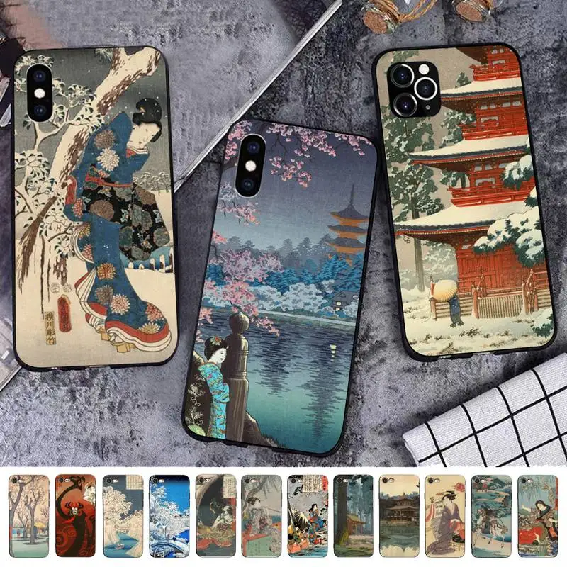 Чехол для телефона MaiYaCa Ukiyo-e в японском стиле с художественным рисунком iphone 13 11 12
