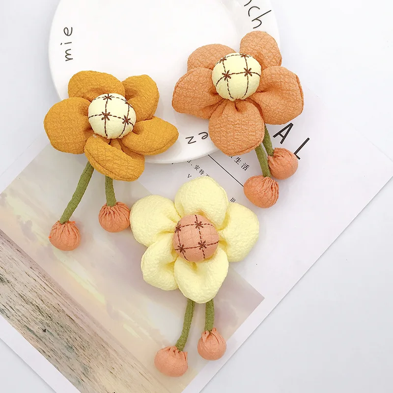 

Hot-Sale DIY Winter Sunflower Fabric Sunflower Girl Headdress Hairpin Material Phone Case Jewelry Accessories Clothes Decoration