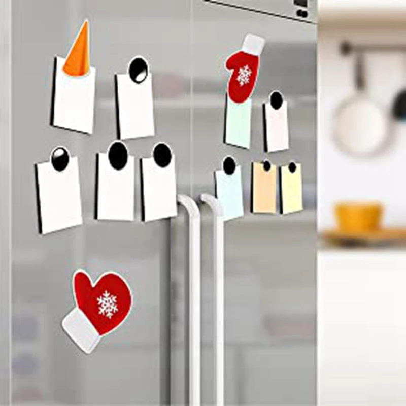 16 наборов магнитов на холодильник конструкция в виде снеговика металлическая