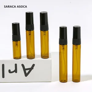 5 мл прозрачные черные коричневые стеклянные многоразовые бутылки 100 шт.лот прозрачные флаконы для духов оптом