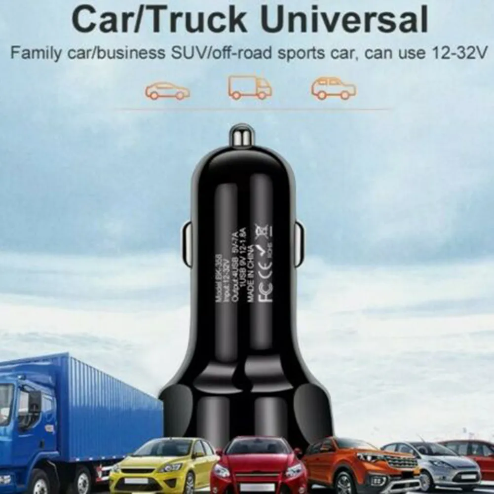

4 USB Port Fast Car Charger 7000mA 78.0mm*32mm*32mm Universal Beautiful
