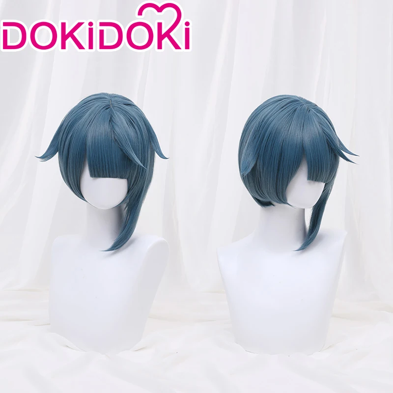 Парик Xingqiu из игры Genshin Impact Косплей докидоки Хэллоуин косплей парик Xing Qiu волосы -