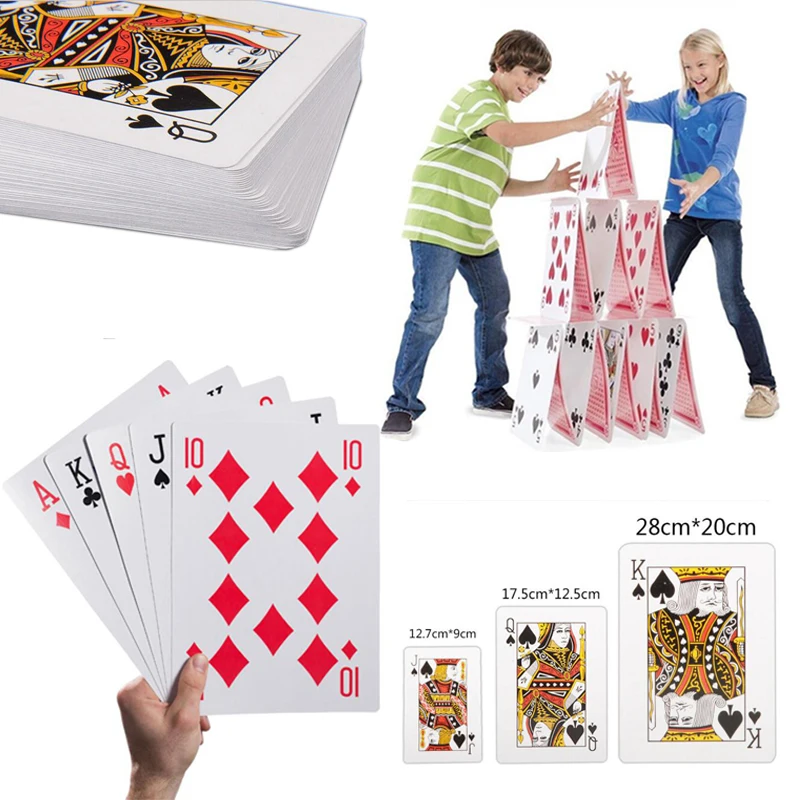 

Огромные игральные карты Pokers 2 раза/4 раза/6 раз, игральные карты, покер для настольной игры, азартные игры, волшебные трюки, инструменты