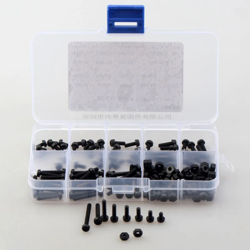 160 шт. набор винтов M3 с гайкой и пластиковой коробкой для хранения | Обустройство