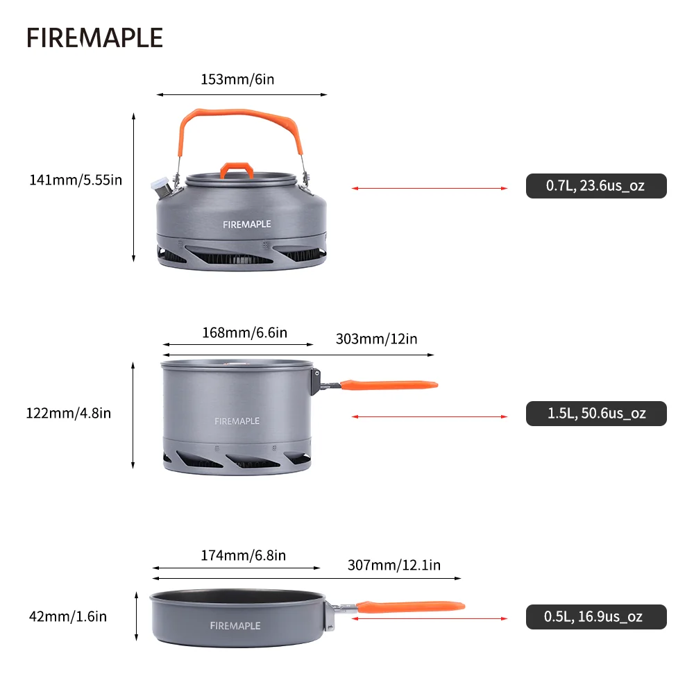 Fire Maple набор кухонной посуды для кемпинга походный теплообменник Алюминиевый