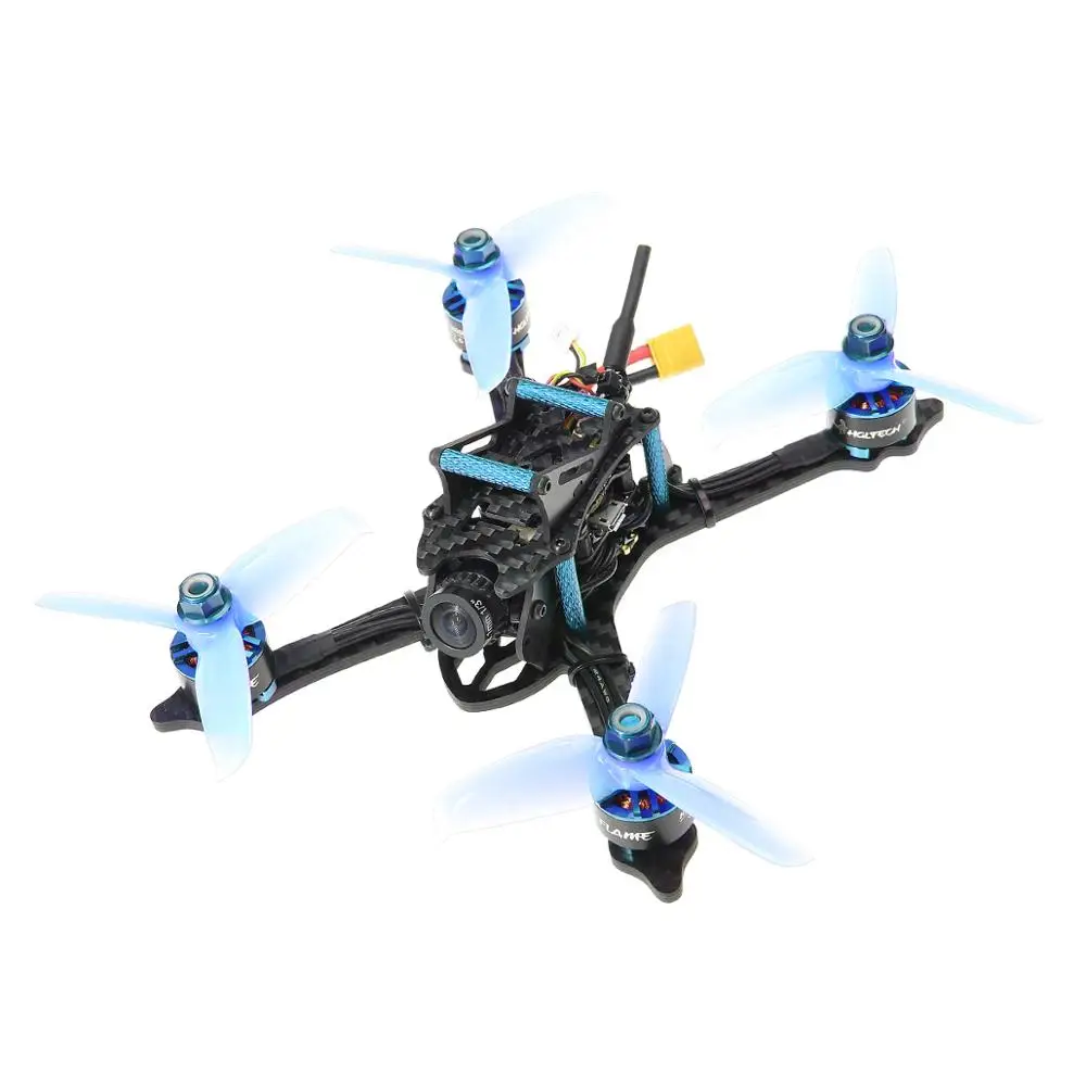 Blue PNP HGLRC XJB145 FPV BNF гоночный Дрон 145 мм комплект из углеродного волокна для рамы OSD F4 Контроллер полета 1407 3600KV бесщеточный двигатель 28A 4в1 ESC - Цвет: Blue PNP