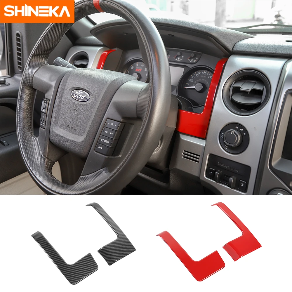 

SHINEKA Interior Mouldings for Ford F150 2009 2010 2011 2012 2013 2014 Accessories Dash Cover Dashboard Decorative Trim for F150