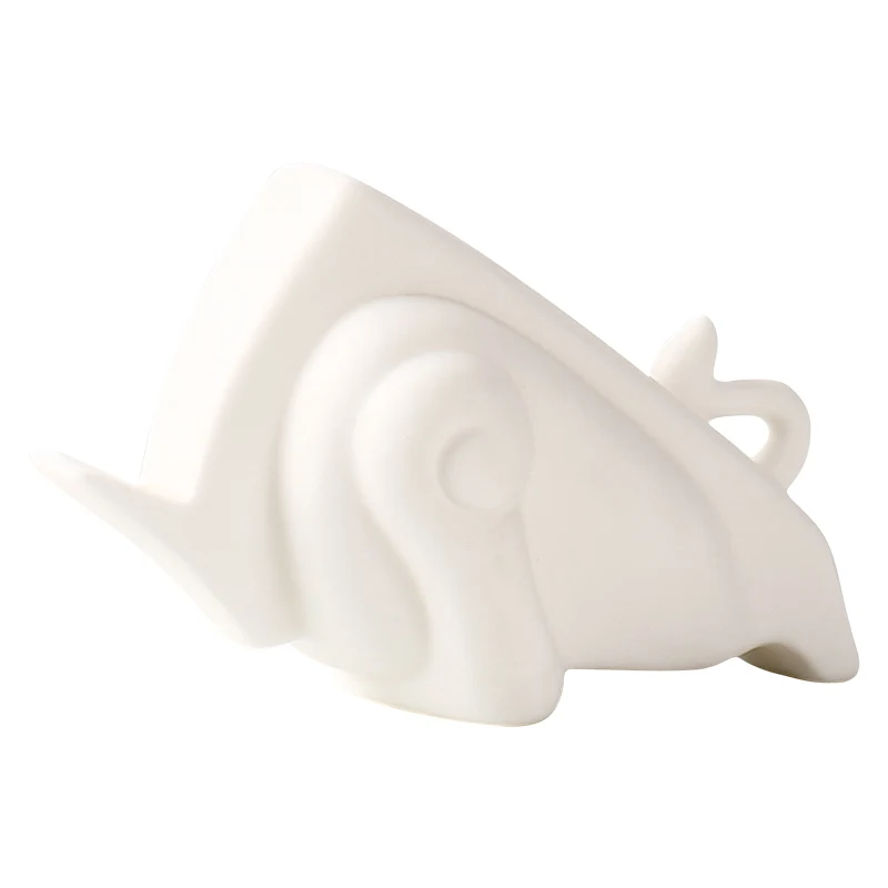 

Porcelain 12cm Bull Sculpture Animal Ceramic Statue Lucky Chinese White Pottery Ox Feng Shui Home Decor