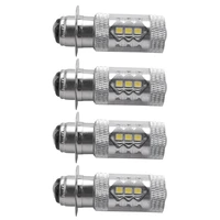 4x h6 headlight led light bulbs 12v xenon white p15d 1h6m 80w fog light bulb auto indicator lamp 6000k