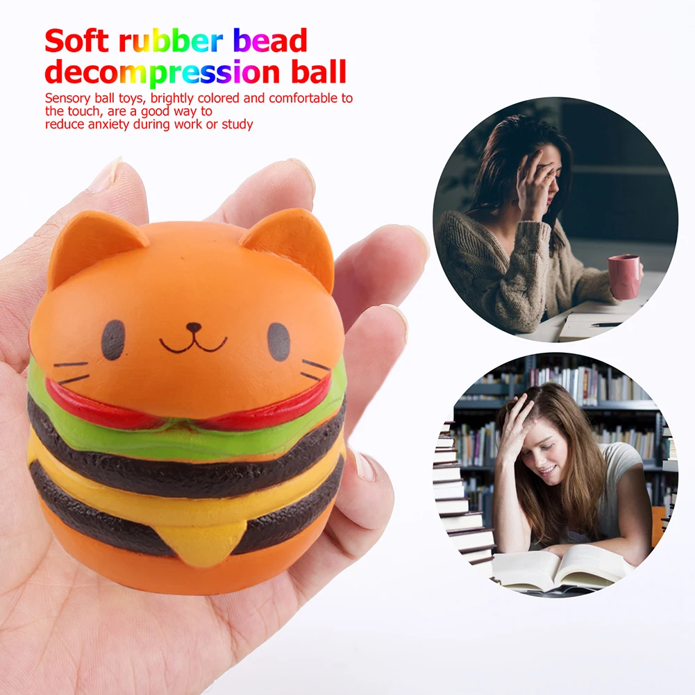 

Antistress Squishy Hamburger Squishe Donut Toys Stress Relief Anti-Stress Practical Jokes Surprise Squshy Toys Birthday Gifts