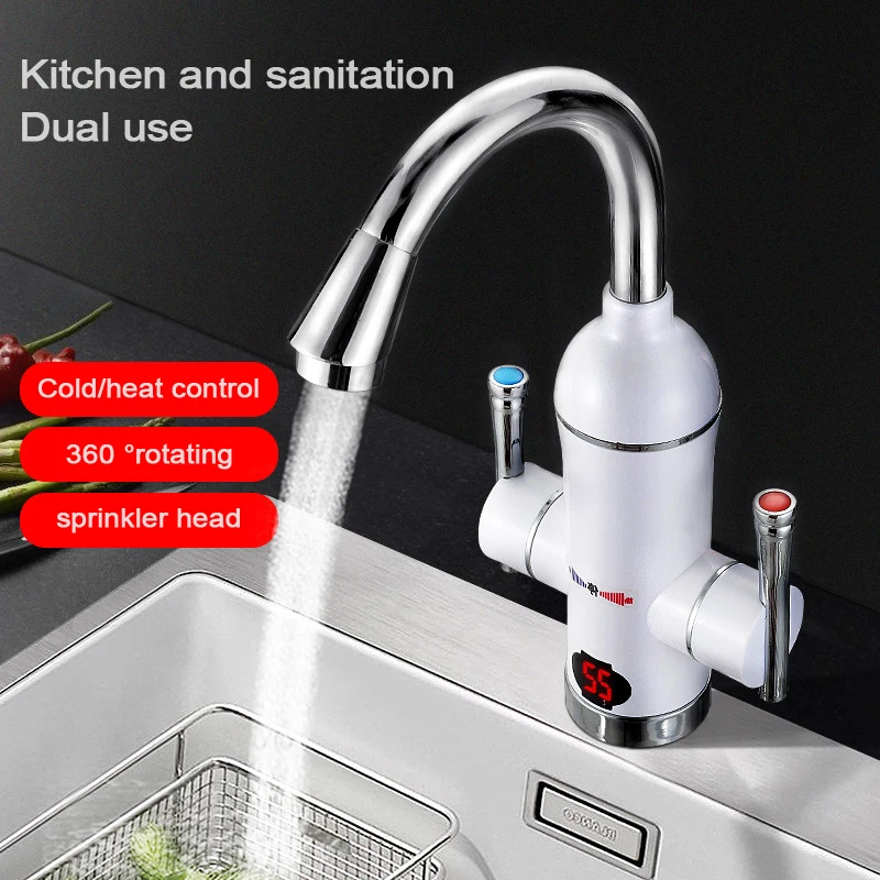 Кухонный электрический водонагреватель смеситель с цифровым дисплеем