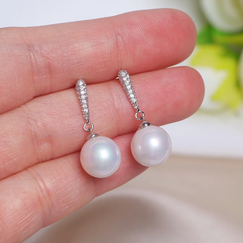 Серьги-подвески с кристаллами ААА и цирконием женские Классические Элегантные