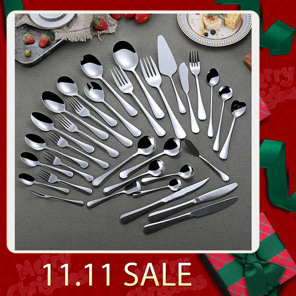 Западный набор столовых приборов из нержавеющей стали столовая посуда ложка