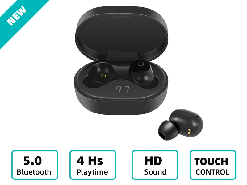 Ralyin True беспроводные наушники Bluetooth 5,0 наушники IPX5 защита от пота 16 часов воспроизведения с беспроводной зарядкой Caseb HD стерео