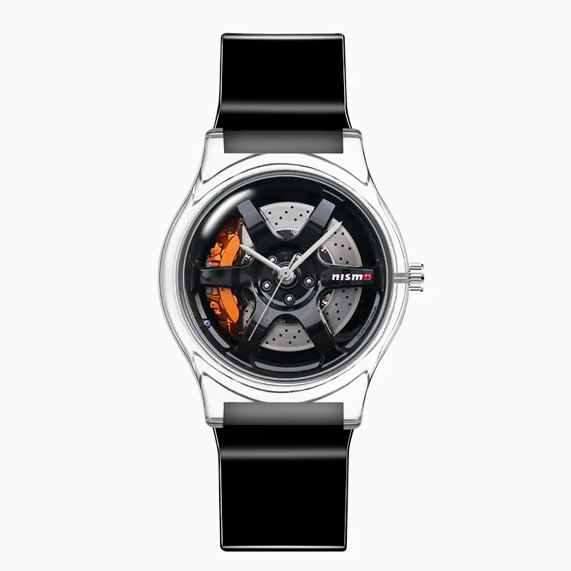 Black Plastic Strap BSL996 спортивные автомобильные наручные часы с ободом, изготовленные на заказ, автомобильные наручные часы из нержавеющей стали, изготовленные на заказ, мужские часы с ободом колеса - Цвет: Black Plastic Strap