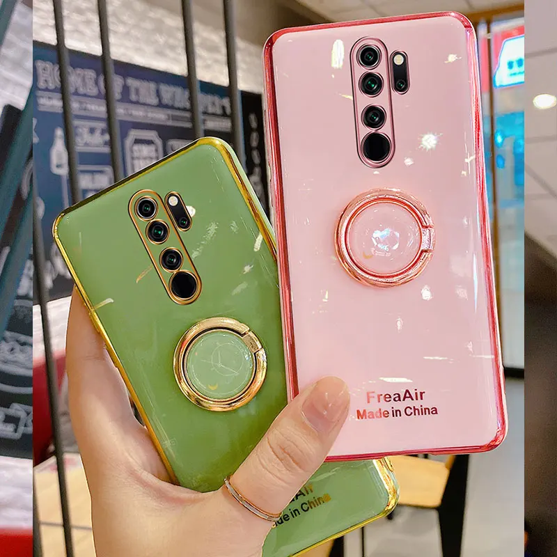 Luxury Silicone Case For Xiaomi Redmi Note 8 PRO phone Case For Redmi Note8 Cover Shockproof Stand Holder Case Redmi Note8 PRO