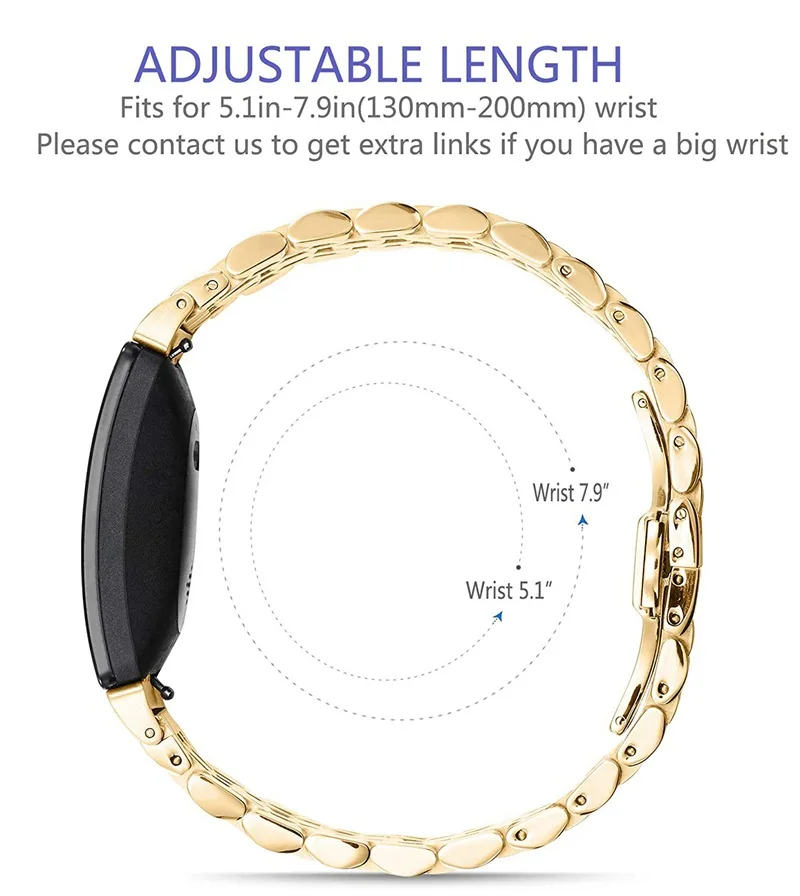 Новый модный браслет из нержавеющей стали для Fitbit Inspire сменный ремешок наручных