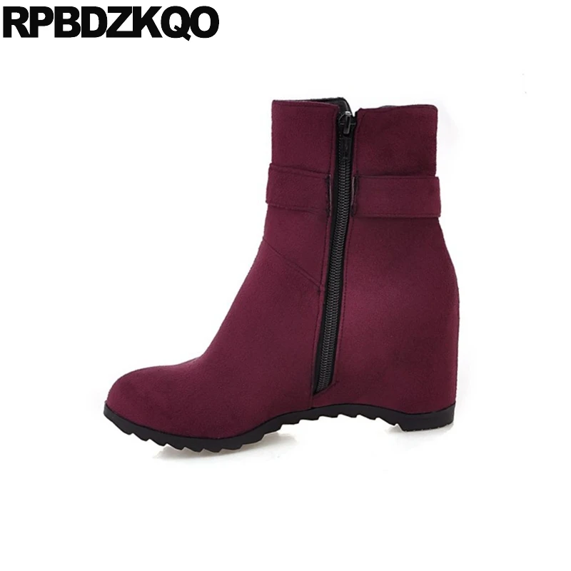 10 осень Сезон осень-зима большие Размеры Дешевая обувь На скрытом высоком