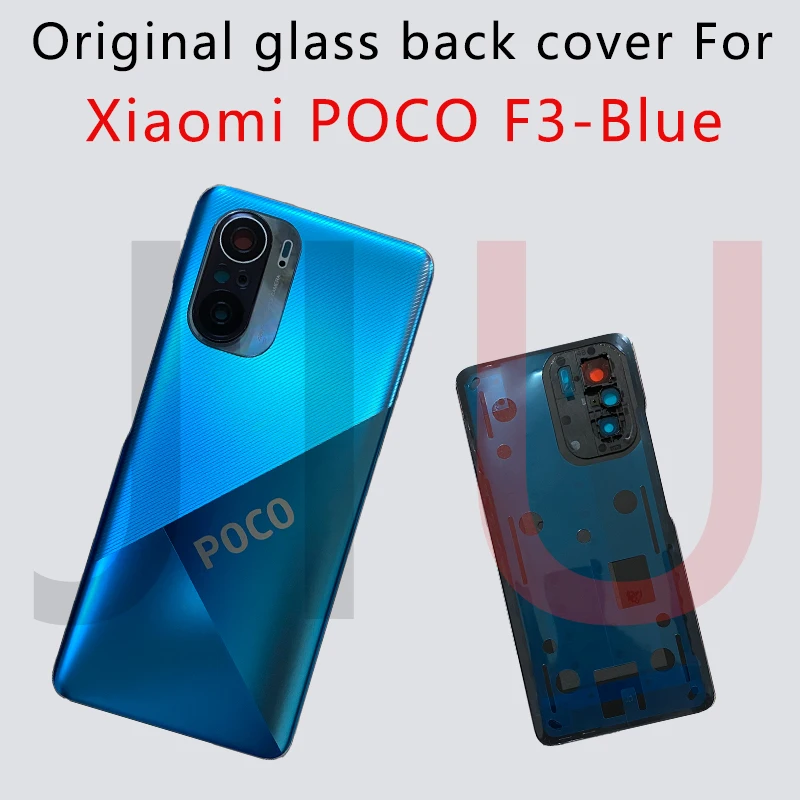 100% оригинальная крышка аккумулятора POCO F3 замена заднего стекла poco f3 запасные