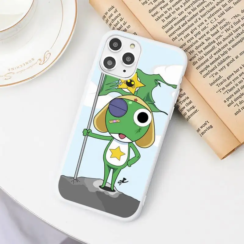 

keroro Dororo cute cartoon green Phone Case Candy Color for iPhone 6 6S 7 8 11 12 XS X SE 2020 XR mini pro Plus MAX funda
