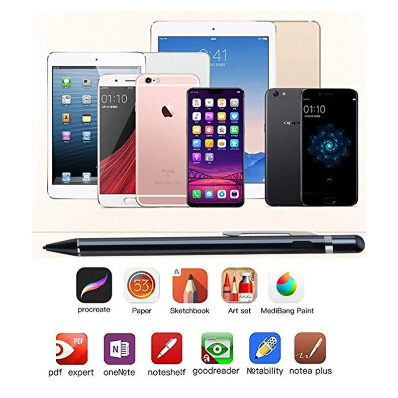 universal Active Stylus pen capacitive touch screen for apple pencil Touch Pen tablet draw iPad iPhone Android|Стилусы для