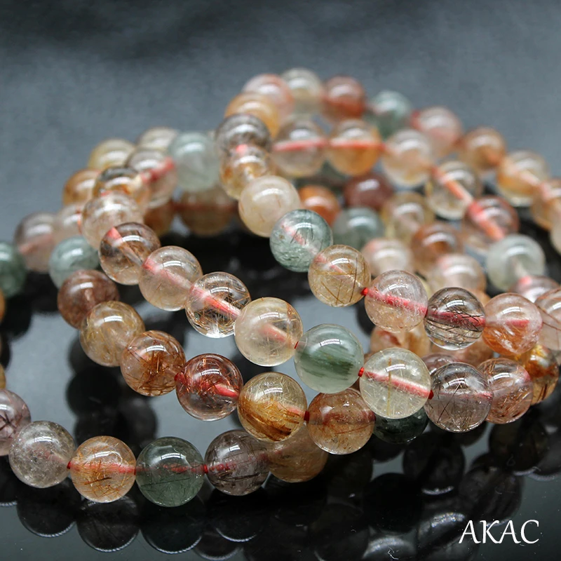 Оригинальные цветные рутилированные кварцевые бусины для самостоятельного