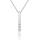 Лидер продаж, модное ожерелье Yoiumit с кулоном в виде полоски из бриллиантов, индивидуальное ожерелье из нержавеющей стали, ювелирные изделия для пар, ожерелье, подарки для мужчин и женщин