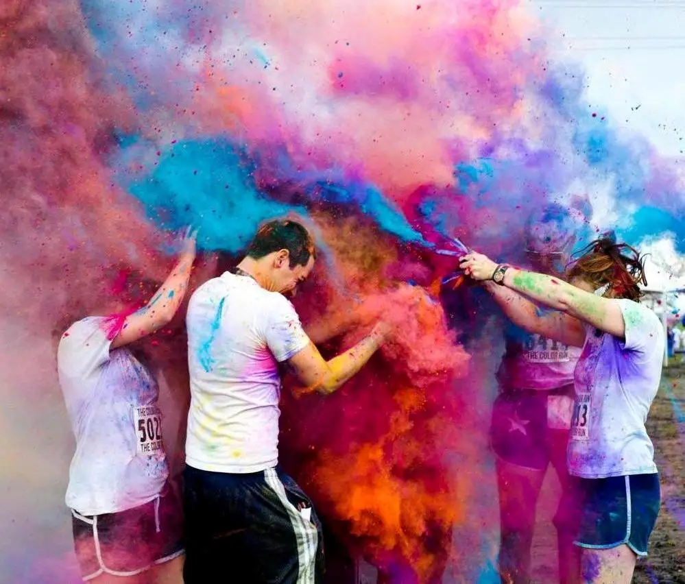 1 шт. 100 г/пакет цветной порошок для холи партии Новинка фестиваля Радуга Мельница