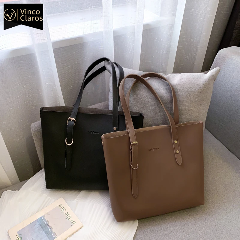 Роскошные Дизайнерские дамские сумочки вместительная кожаная однотонная сумка