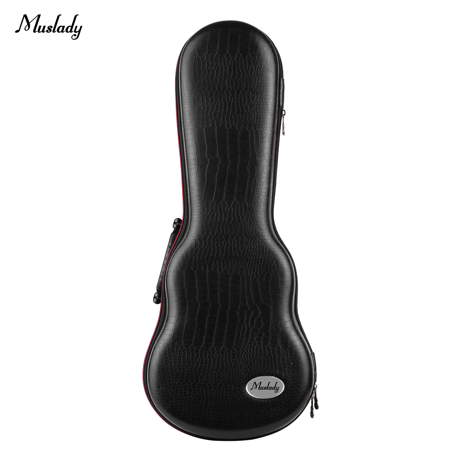 

Muslady 24 Inch Concert Ukulele Gig Bag Lightweight Hardshell Carrying Case PU Exterior Plush Lining with Detachable Shoulder