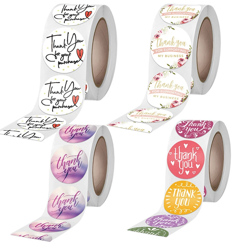 

Gift Sealing Stickers 500pcs Thank you Love Design Diary Scrapbooking Stickers Festival Birthday Party Gift Decorations Labels