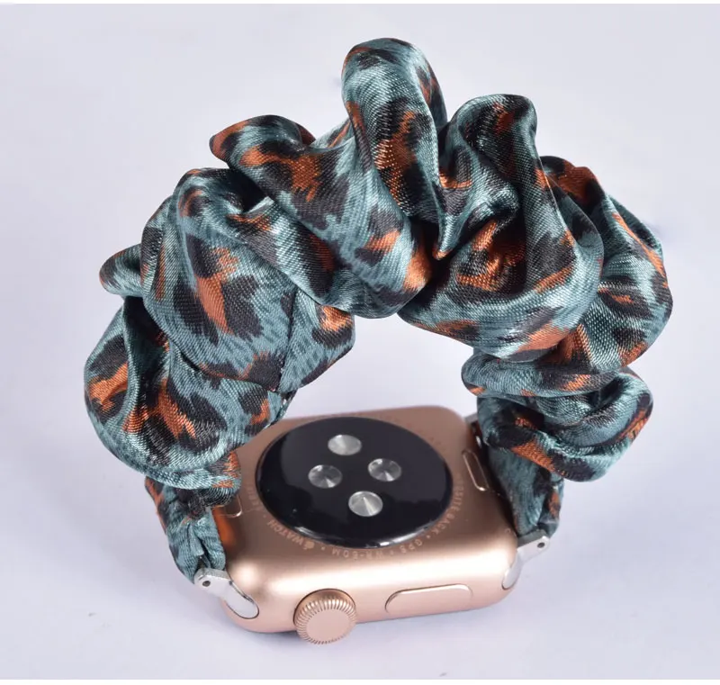 Растягивающийся эластичный ремешок для часов Apple Watch 38 мм/40 мм 42 мм/44 мм Повседневный женский браслет для девочек для iwatch