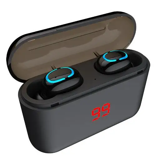 Power Bank Display RovtopTrue Bluetooth 5,0 наушники HBQ TWS беспроводные головные уборы спортивные Handsfree наушники 3D стерео игровая гарнитура с микрофоном зарядки - Цвет: Power Bank Display