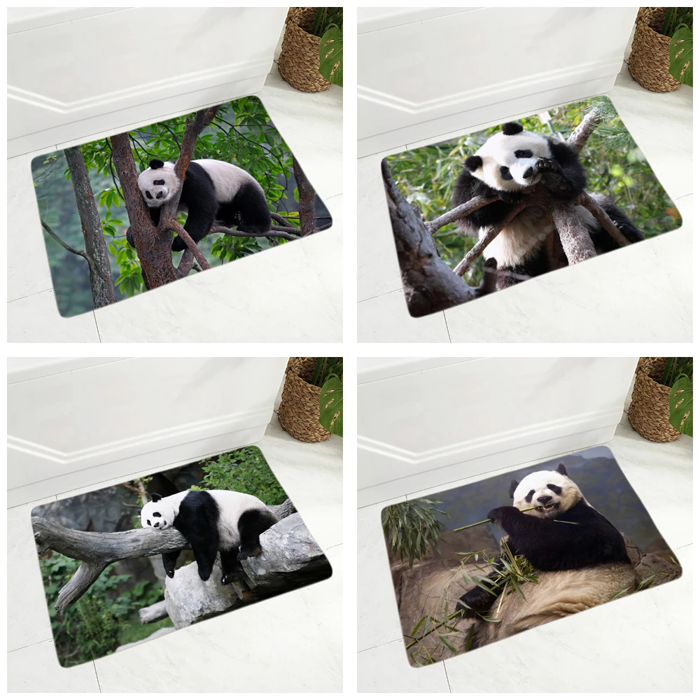 Super Soft Flannel Cute China Panda Doormat Non-Slip 40x60cm Rug Dining Hall Decor Animal Floor Door Mat for Children Room | Дом и сад