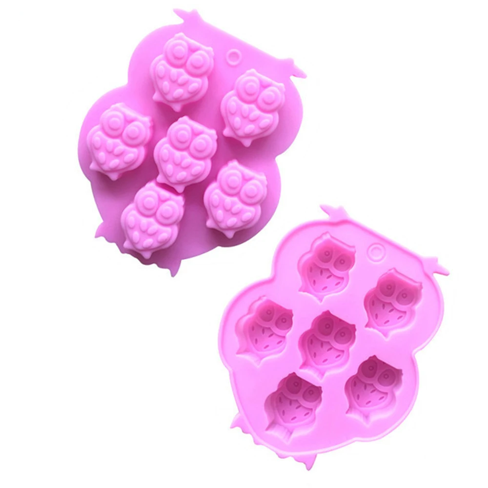 Кухня аксессуары 6 отверстий 3D силиконовая форма для выпечки/сова приготовление