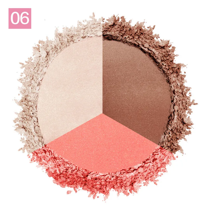 BeautyBigBang 3 цвета пудра для лица хайлайтеры Iluminador бронзатор макияж розовый коричневый Блестящий бронзер Maquillaje палитра контур