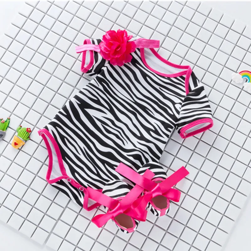 3 шт. хлопковые боди с круглым вырезом и коротким рукавом | Детская одежда обувь