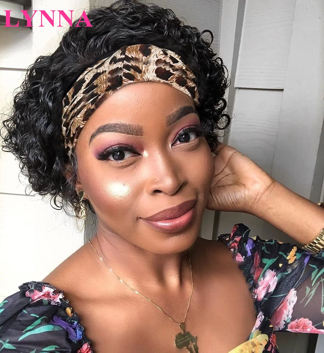 

Headband Wig Human Hair Deep Wave Wig Brazilian Remy Full Machine Made Headband Wig For Black Women Human Hair Wig Remy Hair