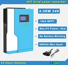 3500 Вт 24 В Гибридный солнечный инвертор а MPPT контроллер солнечной энергии чистая Синусоидальная волна с WIFI монитором работает без батареи PV-В постоянного тока