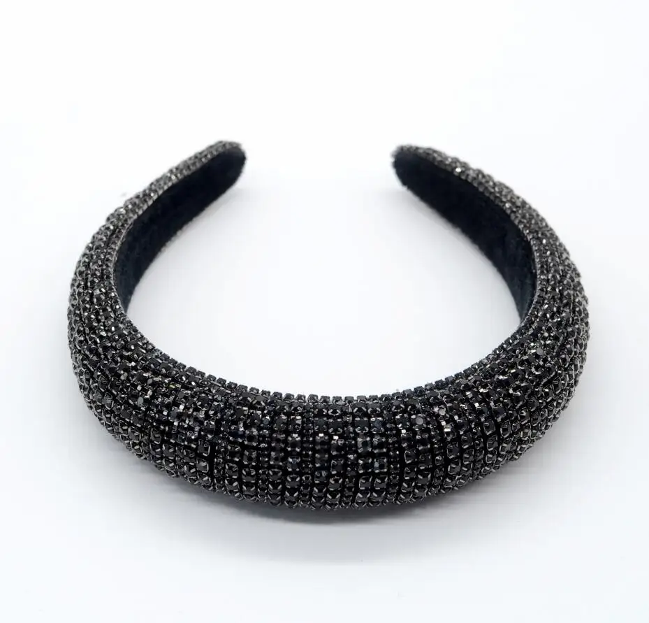 

Women Fashion Full Rhinestone Headband Bandwidth Elastic Headband Women's Inlaid High Quality Rhinestone Headband Sports Jewelry