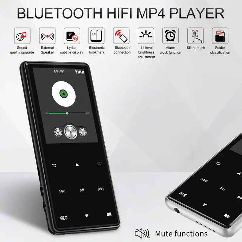 Bluetooth Mp4 портативный медиа музыкальный плеер 2 4 дюймов пресс экран ключ Hifi