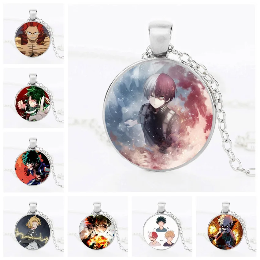 

Аниме Мой герой Академия время драгоценный камень кулон Midoriya Izuku Bakugou Katsuki Todoroki Shoto Kaminari Denki ожерелье приятный подарок