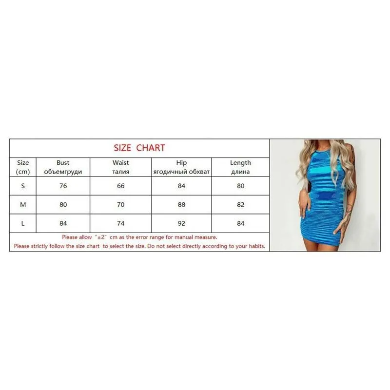 

New Rainbow Knitted Sweater Mini Dress Women Sexy Sleeveless Dresses Short Party Tank Fashion Bodycon Summer 2021 Dres T9U2
