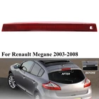 Третий 3-й стоп светильник, светодиодный стоп-сигнал для Renault Megane MK II 2003-2008, задний фонарь, красный корпус