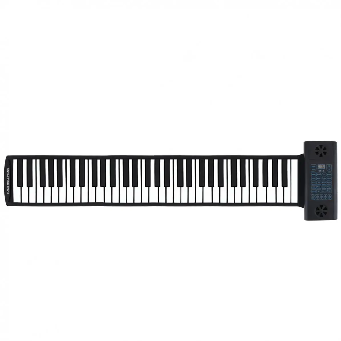 61 Keys MIDI Roll Up Electronic Piano Rechargeable Flexible Keyboard Organ Built-in 2 Speaker Support Audio Bluetooth-compatible